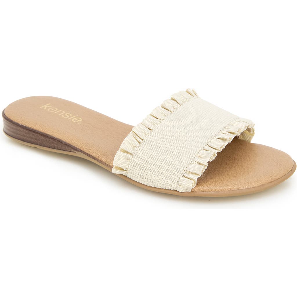 Shop Kensie Bakota Slide Sandal In Light Natural
