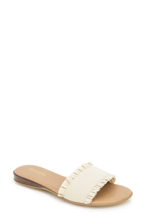 Shop Kensie Bakota Slide Sandal In Light Natural