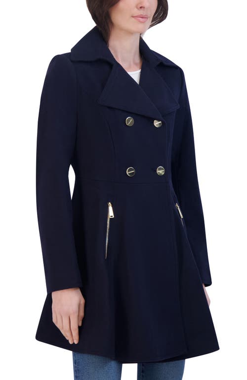 Laundry By Shelli Segal Womens Wool Blend Midi Walker Coat In Petrol