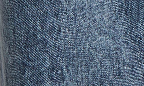 Alaïa Inset Wide Knit Waistband Loose Fit Straight Leg Jeans In Bleu Neige