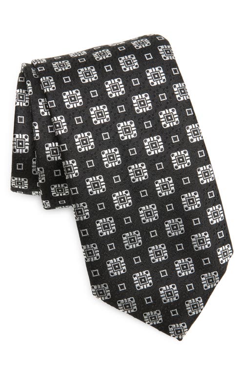 Dolce & Gabbana Geometric Printed Tie In N0004 Black/white