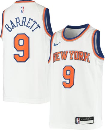 Nike Men's New York Knicks Rj Barrett #9 White Dri-FIT Year Zero