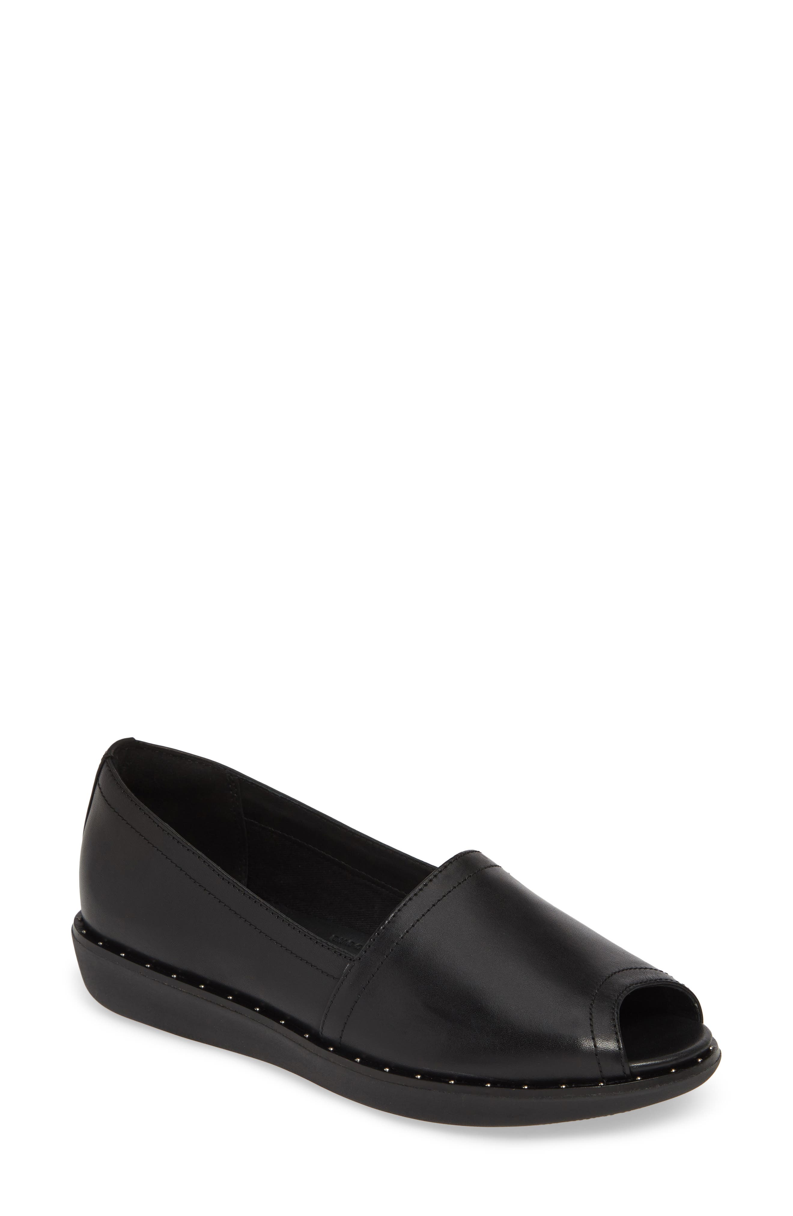 fitflop nadia peep toe loafers