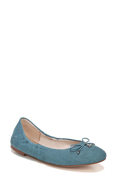 Shop Sam Edelman Felicia Flat In Denim Blue Fabric