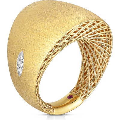 Roberto Coin Golden Gate Pave Diamond Ring