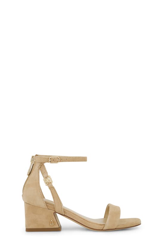 Shop Sam Edelman Kids' Delany Dezi Ankle Strap Sandal In Beige