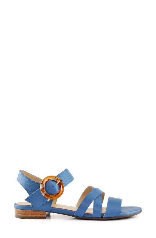 Marc Joseph New York Parkside Ave Sandal In Atlantic Blue Svelte Grainy