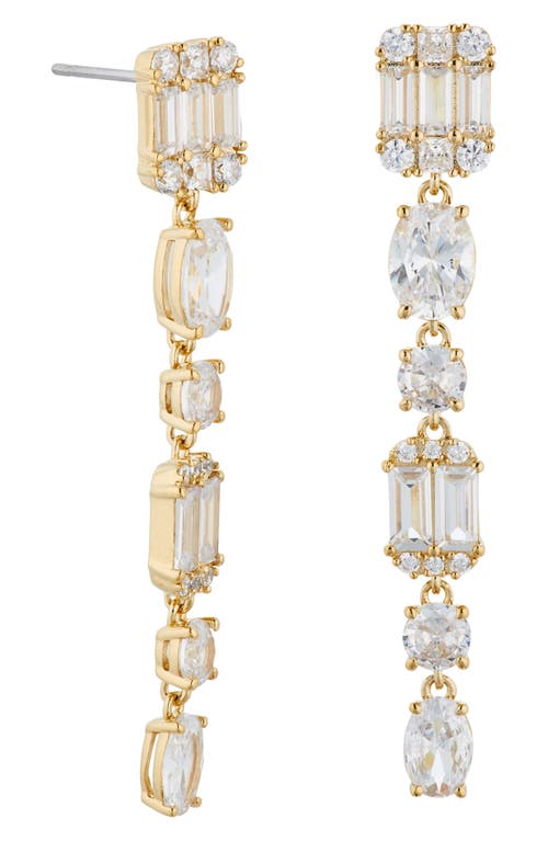 Nadri Linear Drop Earrings In Gold