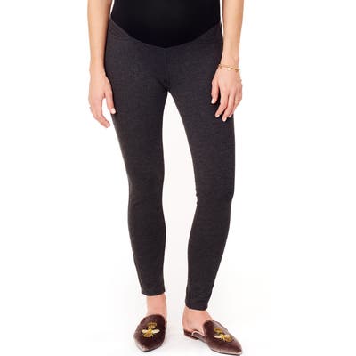 Ingrid & Isabel Ponte Knit Skinny Maternity Ankle Leggings, Grey