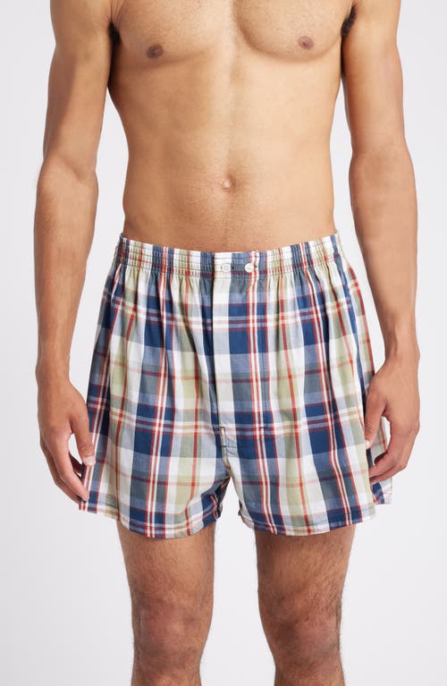 Shop Nordstrom 3-pack Classic Fit Boxers In Navy Blue Tartan Multi