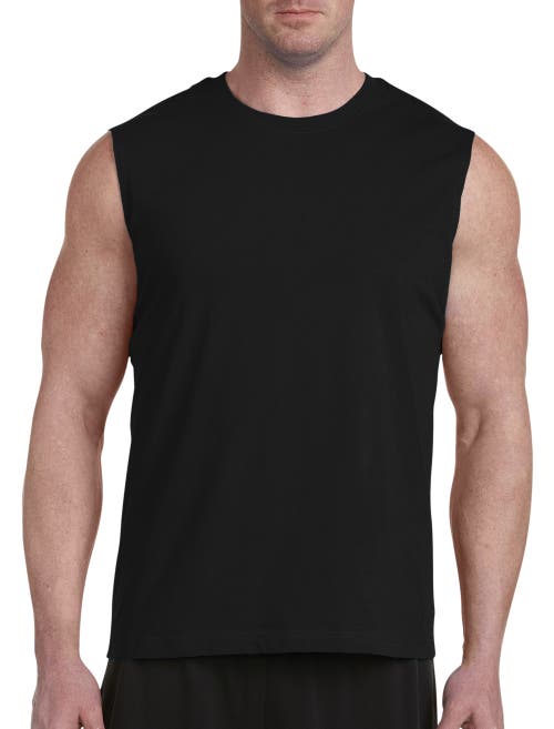 Shop Harbor Bay By Dxl Moisture-wicking Muscle T-shirt In Black