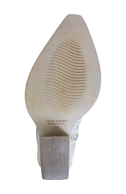 Zigi Yuliana Western Boot In Off White Leather