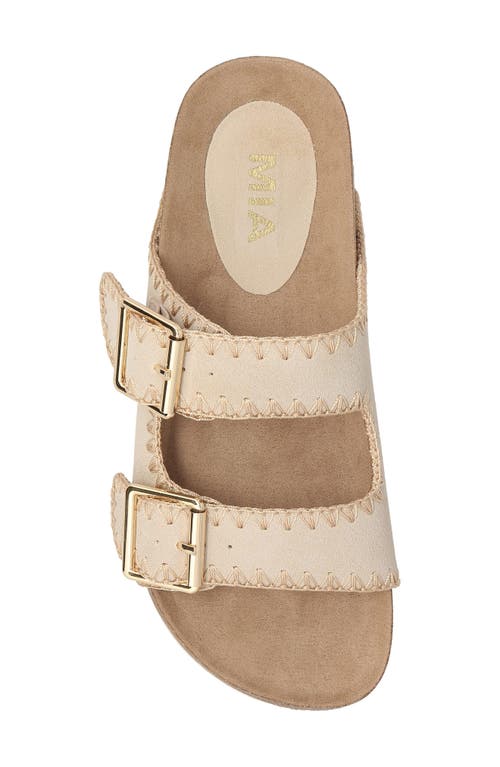 Shop Mia Bowie Platform Slide Sandal In Seashell