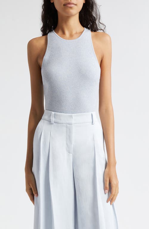 Harbor Rib Cashmere Sweater Tank in Ancient Water