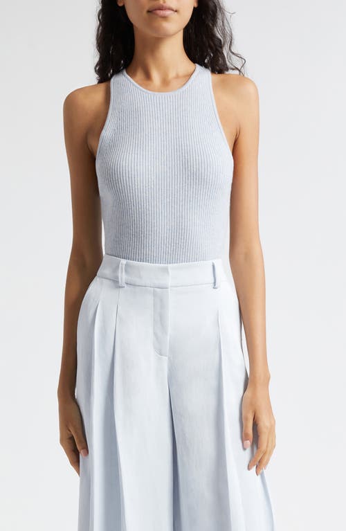 Shop Twp Harbor Rib Cashmere Sweater Tank In Ancient Water