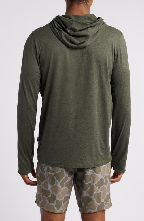 Shop Florence Sun Pro Adapt Long Sleeve Hooded Performance Top In Heather Thyme