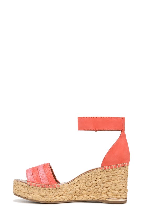 Shop Franco Sarto Clemens Ankle Strap Platform Wedge Sandal In Orange