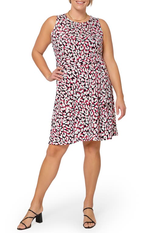Leota Calista Animal Print Dress in Blfd- Brushstroke Leopard