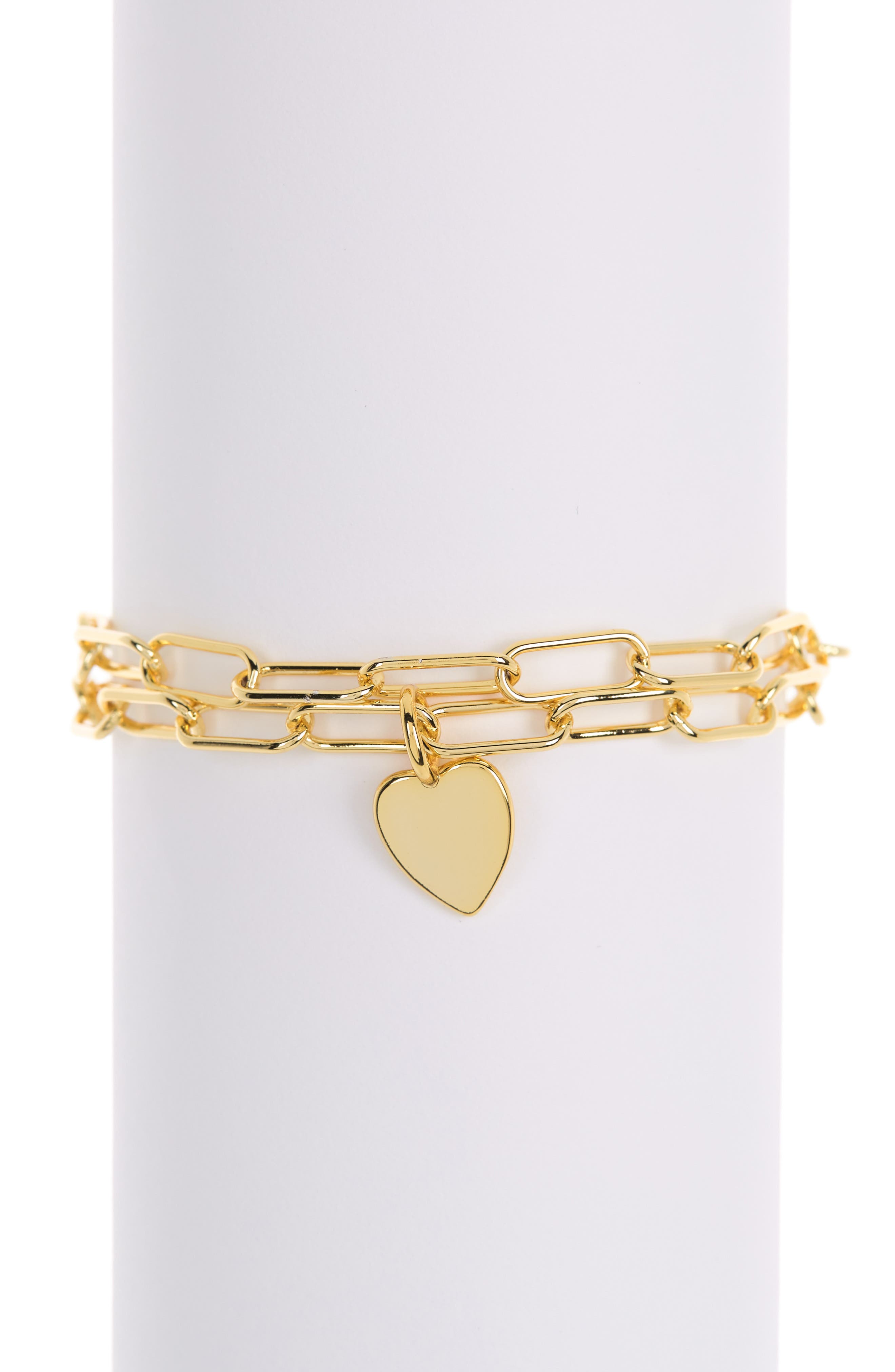 Halcyon Days Gold Plated Black Heart Beaded Friendship Bracelet New RRP £85.00 