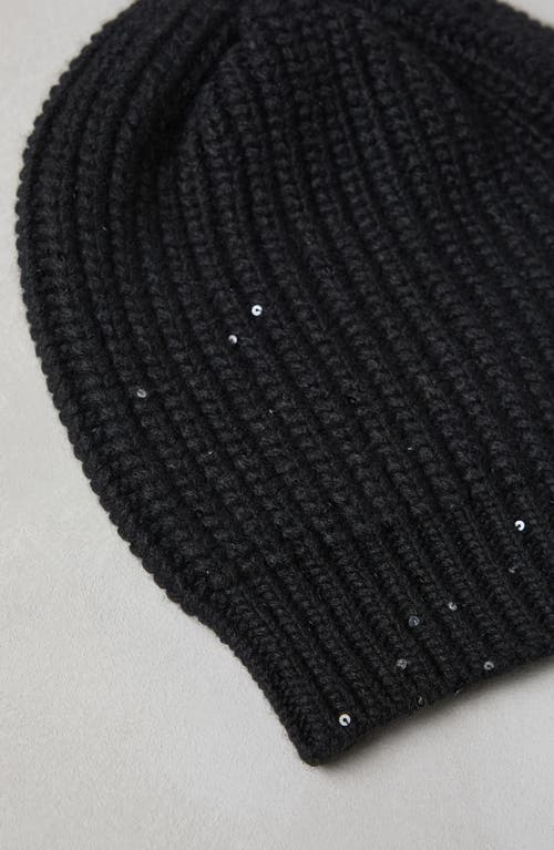 Shop Brunello Cucinelli Cashmere And Silk Beanie In Black