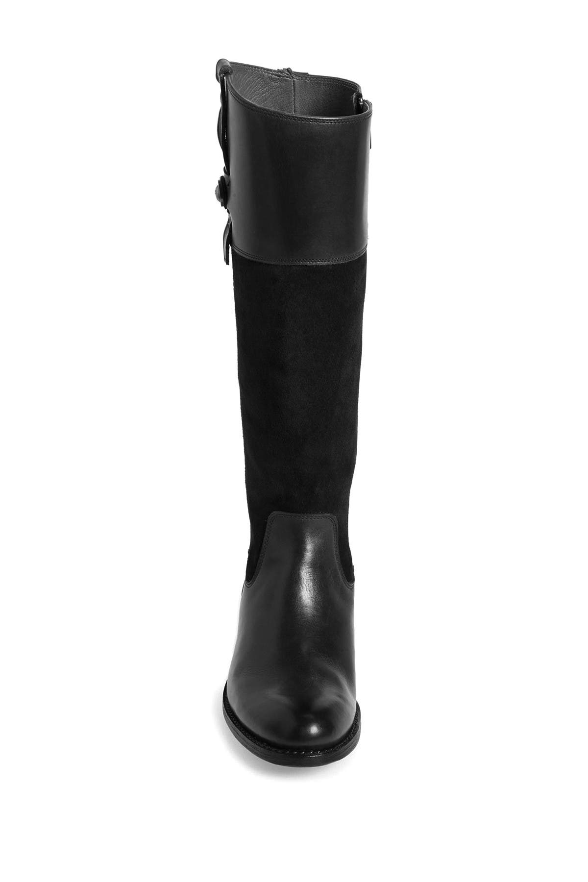 jayden button tall leather & suede boot