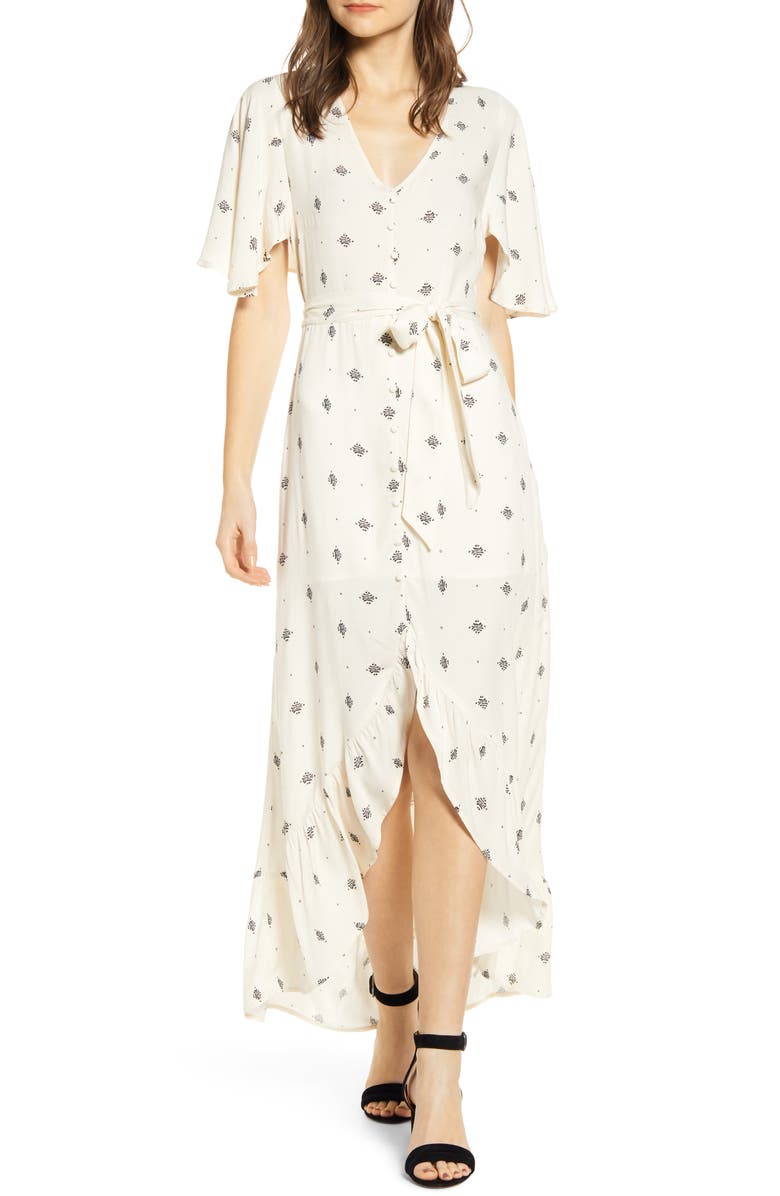 Ellie Belted High/Low Maxi Dress