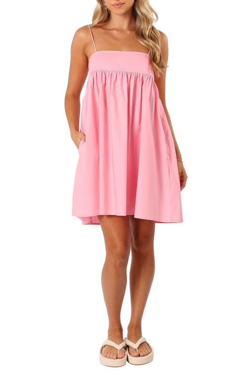Serina Cotton Poplin Shift Dress in Pink