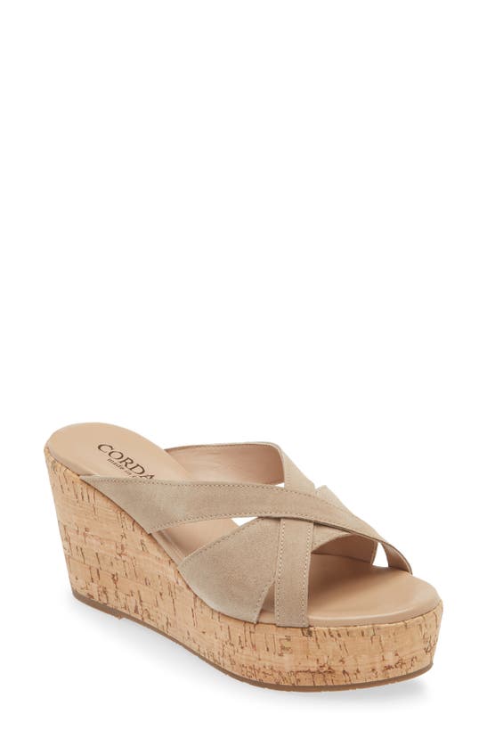 Cordani Devon Platform Wedge Sandal In Crosta Corda