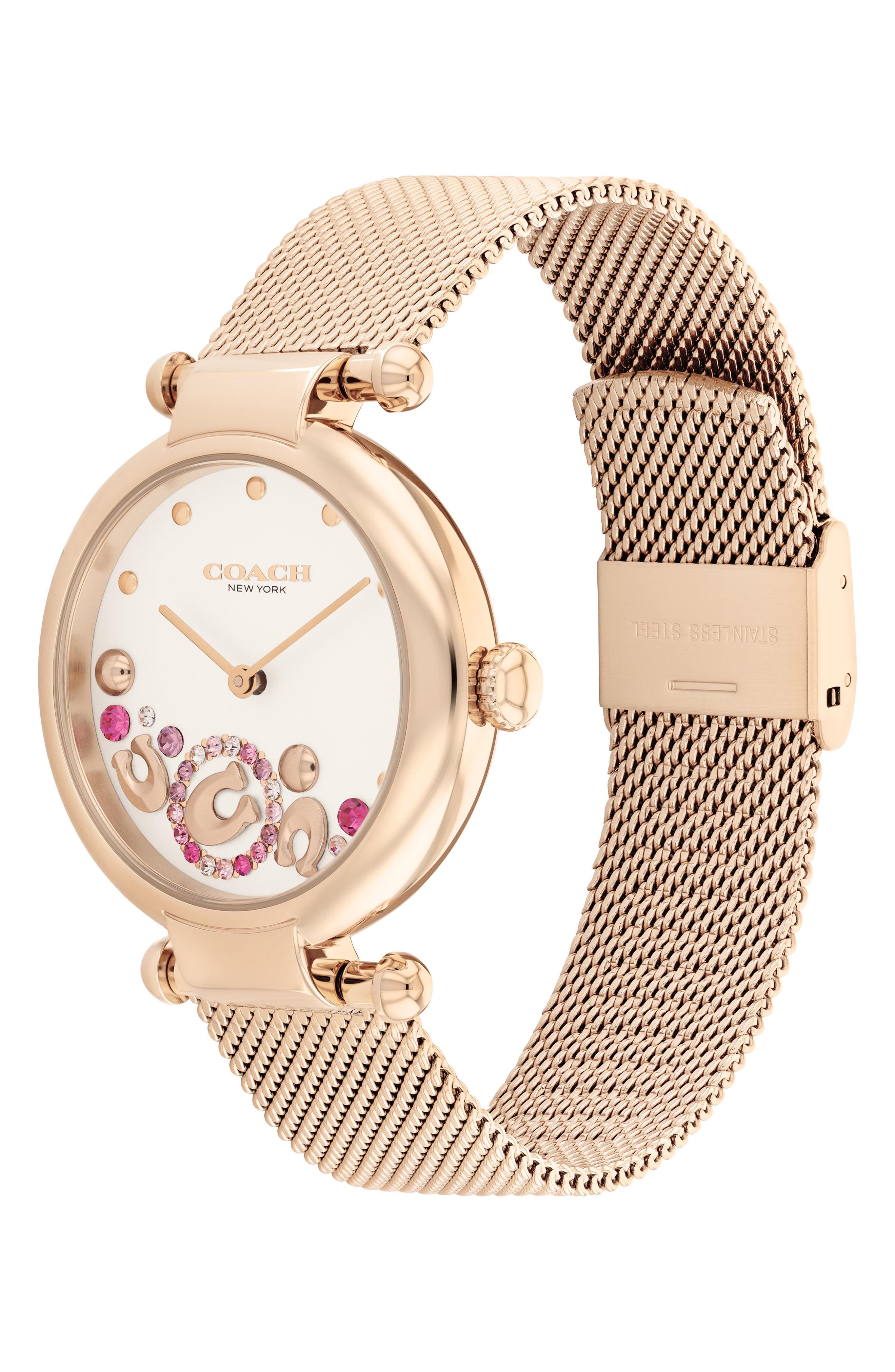 COACH Cary Mesh Bracelet Watch, 34mm Nordstrom