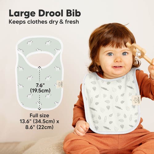 Keababies 8-pack Hallo Drool Bibs In Wilderness