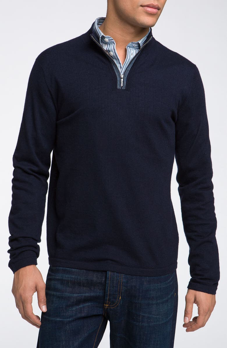 Armani Collezioni Quarter Zip Cashmere Sweater | Nordstrom