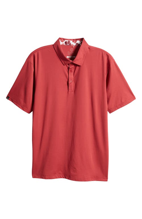 Swannies James Solid Stretch Golf Polo In Red-heather