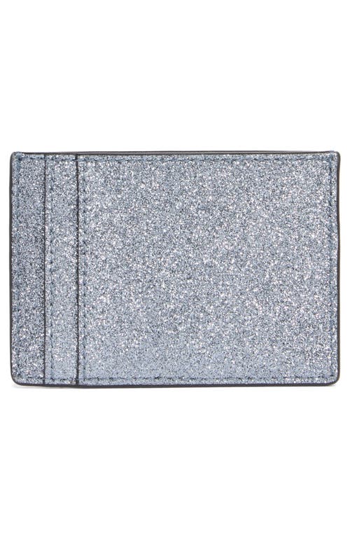 Marc Jacobs Silver 'the Galactic Glitter J Marc' Card Holder In Silver