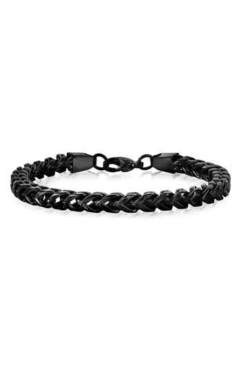 Blackjack Franco Chain Bracelet In Black