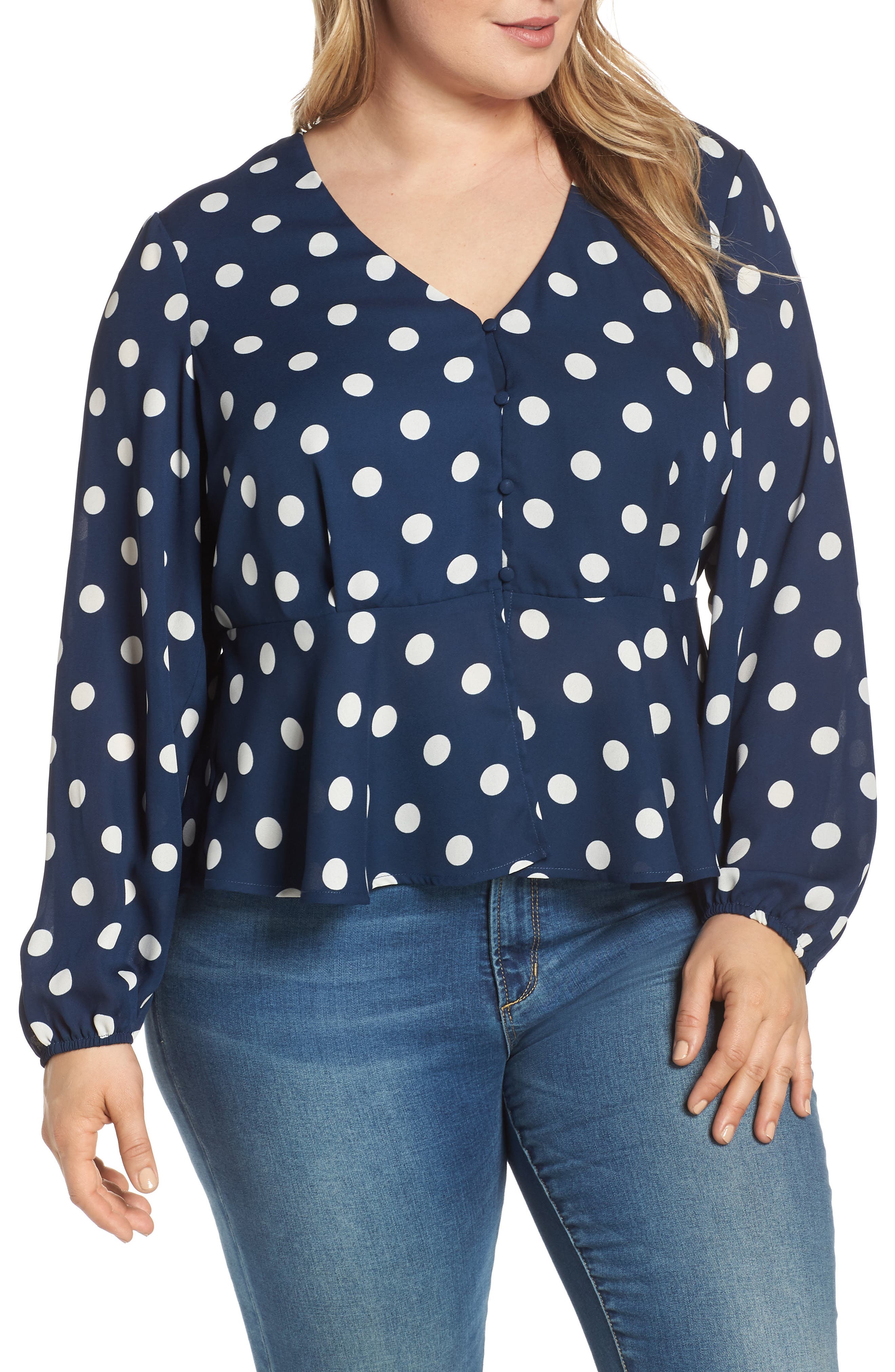 plus size long peplum top