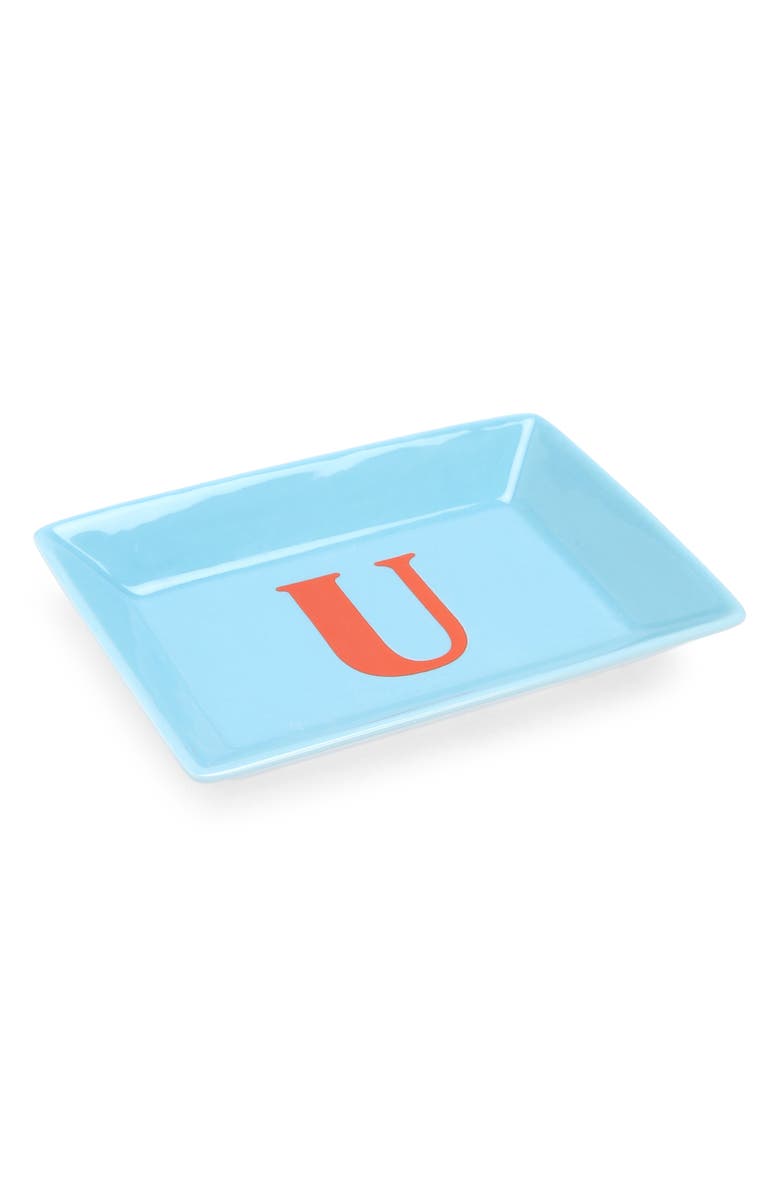 NORDSTROM Initial Catch All Jewelry Tray, Main, color, U- BLUE-PINK