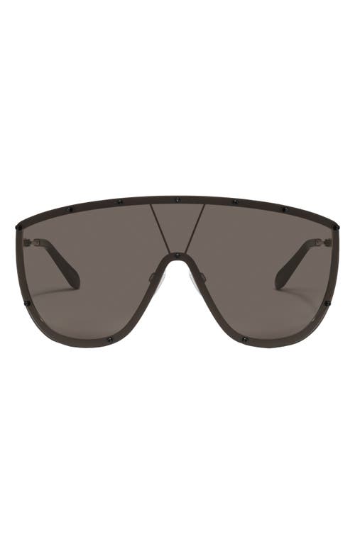 Quay Australia On Set 70mm Oversize Shield Sunglasses In Gold/black