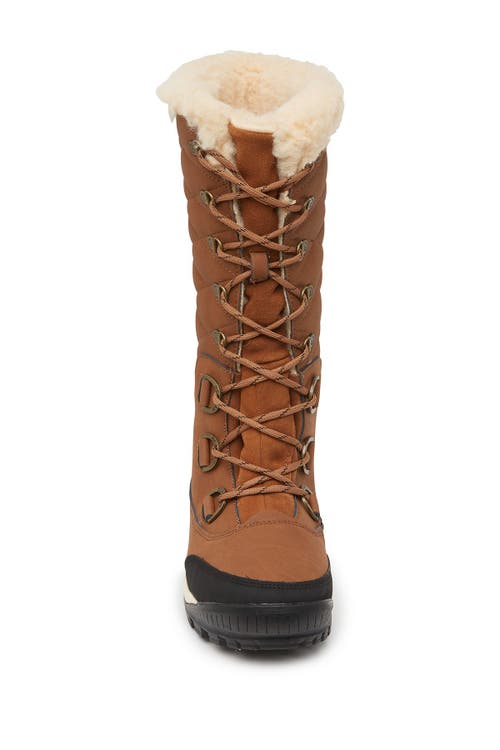 Bearpaw Isabella Genuine Sheepskin Lined Lace-up Boot In Hickory Ii