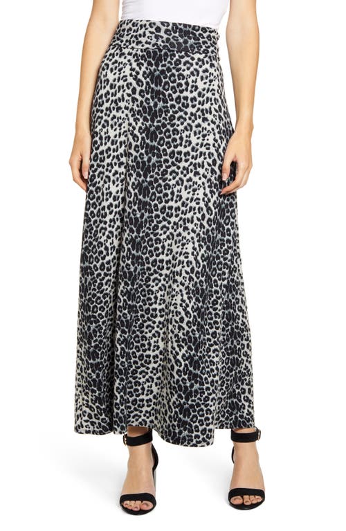 Shop Loveappella Roll Top Maxi Skirt In Gray/black