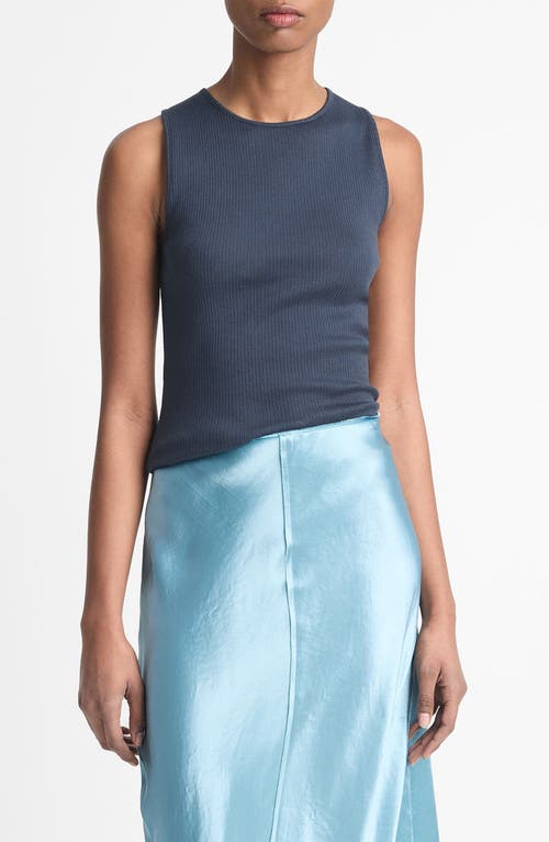 Vince Sleeveless Cotton Rib Shell at Nordstrom,