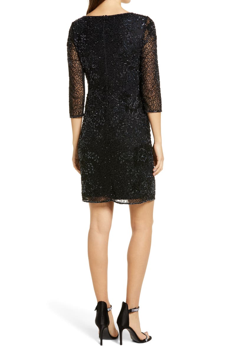 Pisarro Nights Beaded V Neck Cocktail Dress Nordstrom 9372