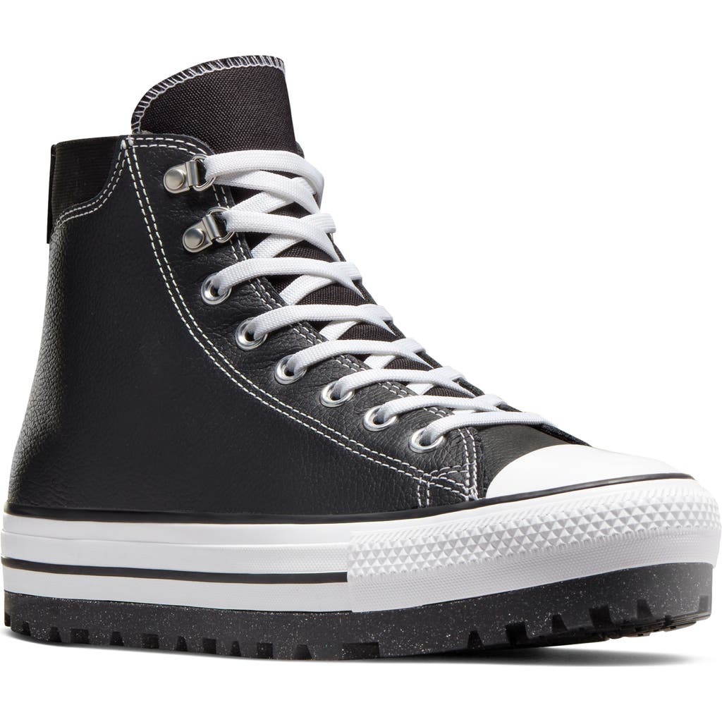 Converse Chuck Taylor® All Star® City Trek Waterproof High Top Sneaker In Black/white/silver