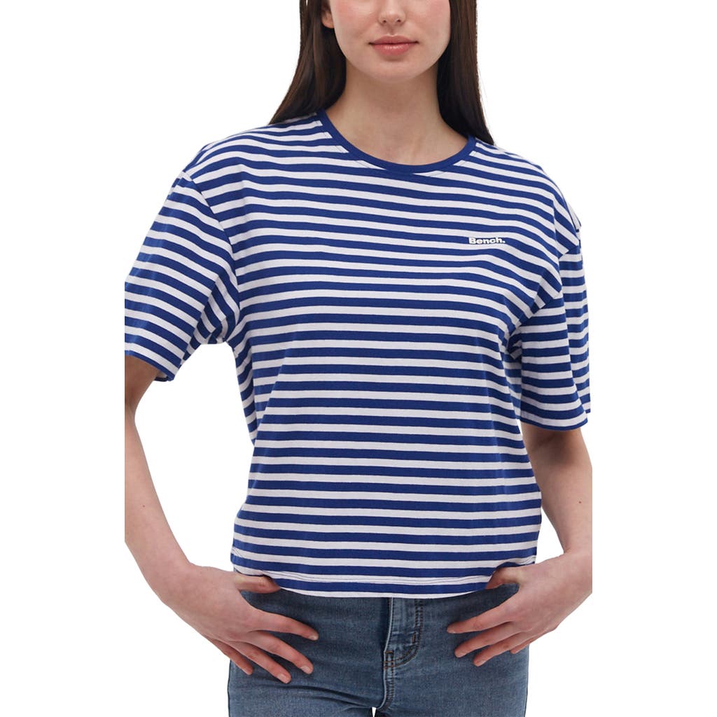 Shop Bench . Aife Stripe Oversize T-shirt In Cobalt Blue