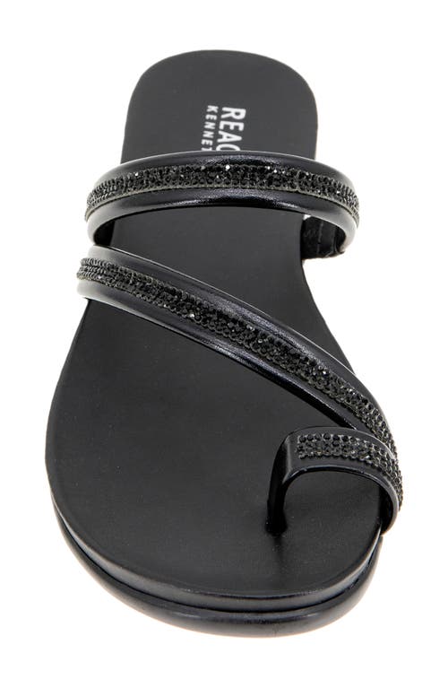 Shop Reaction Kenneth Cole Gia Crystal Strap Slide Sandal In Black