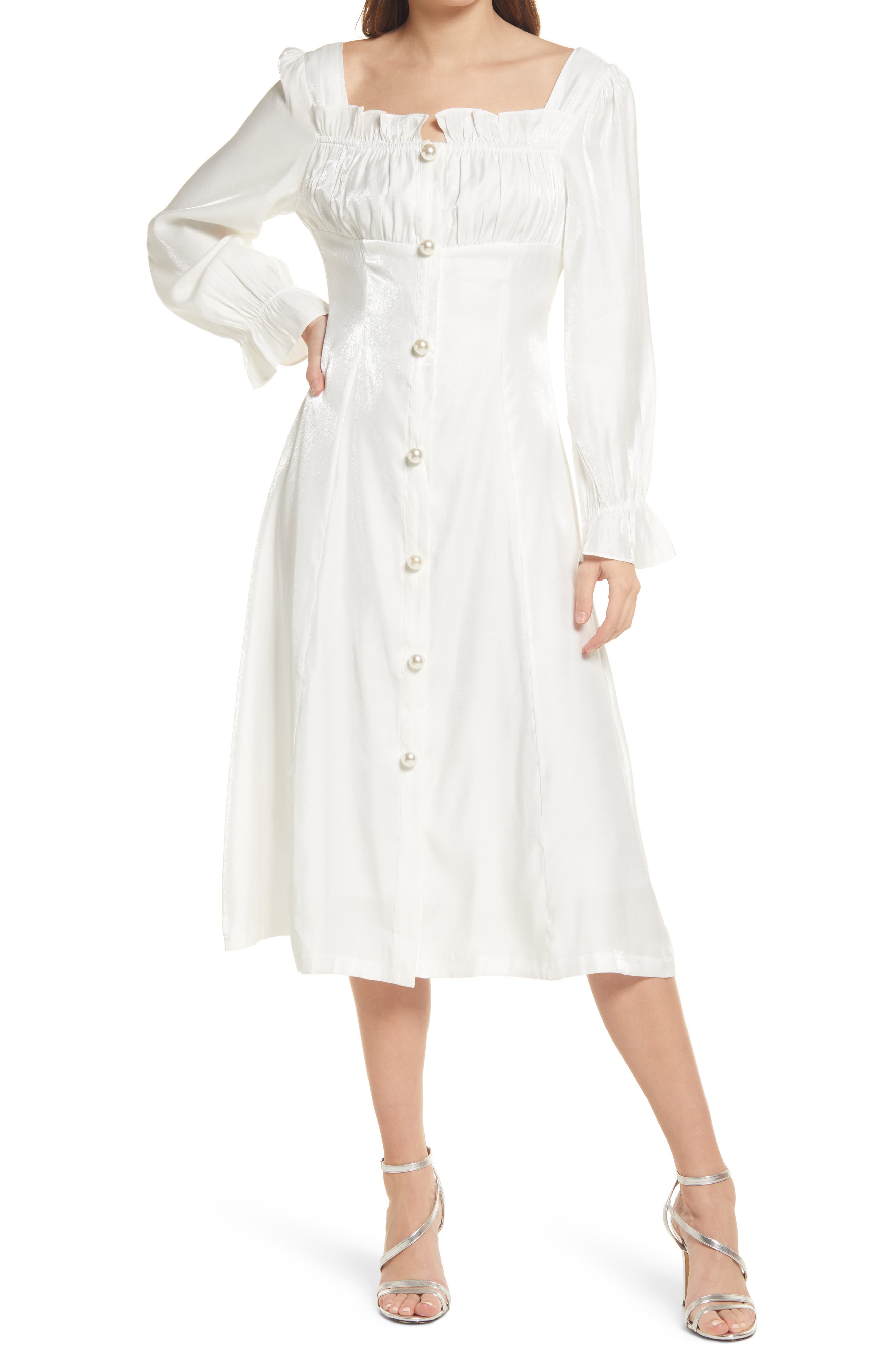 dresses button up front