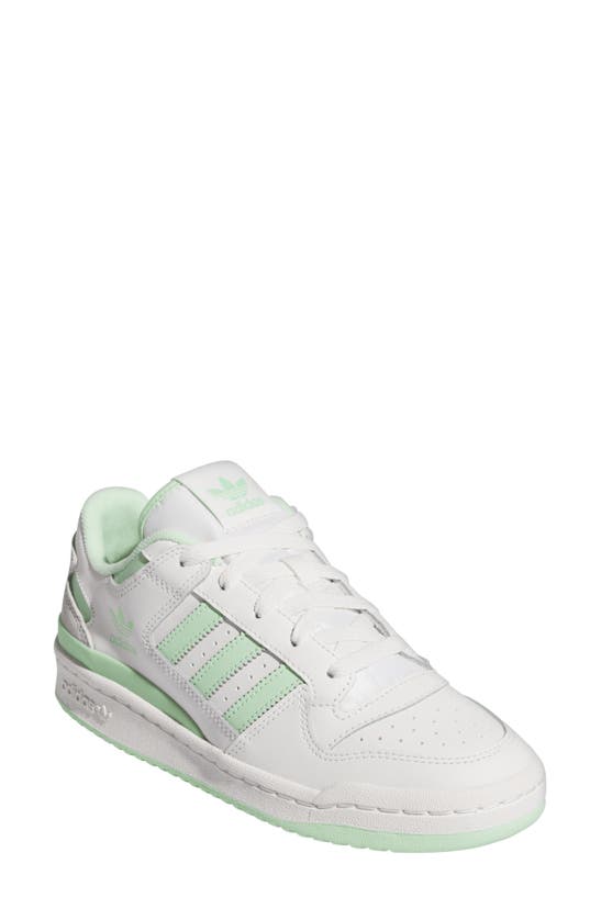 Shop Adidas Originals Forum Low Sneaker In Cloud/ Green Spark/ White