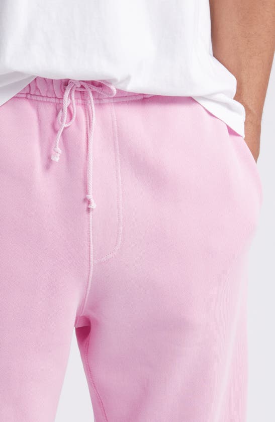Shop Elwood Core Organic Cotton Brushed Terry Sweatpants In Vintage Pink