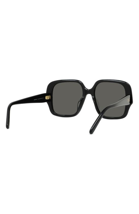 Loewe Thin 54mm Square Sunglasses In Shiny Black / Smoke