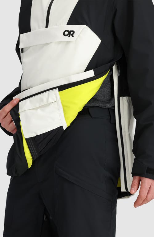 Outdoor Research Snowcrew Down Anorak In Black/snow