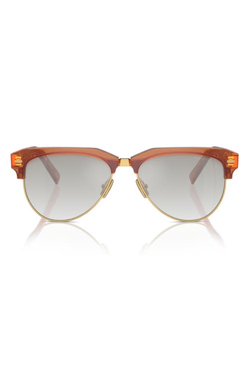 Miu Miu 57mm Gradient Pilot Sunglasses In Caramel